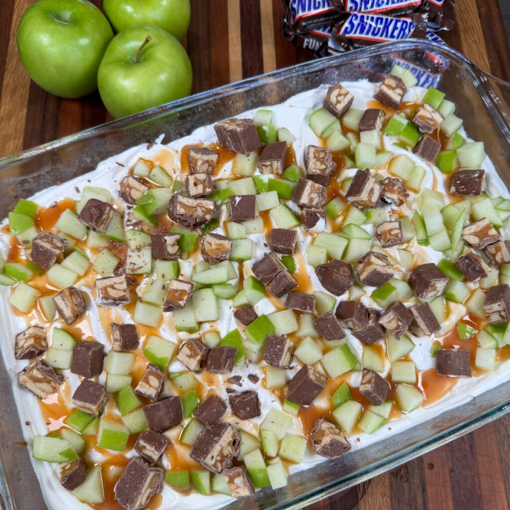 Snickers Salad Poke Cake