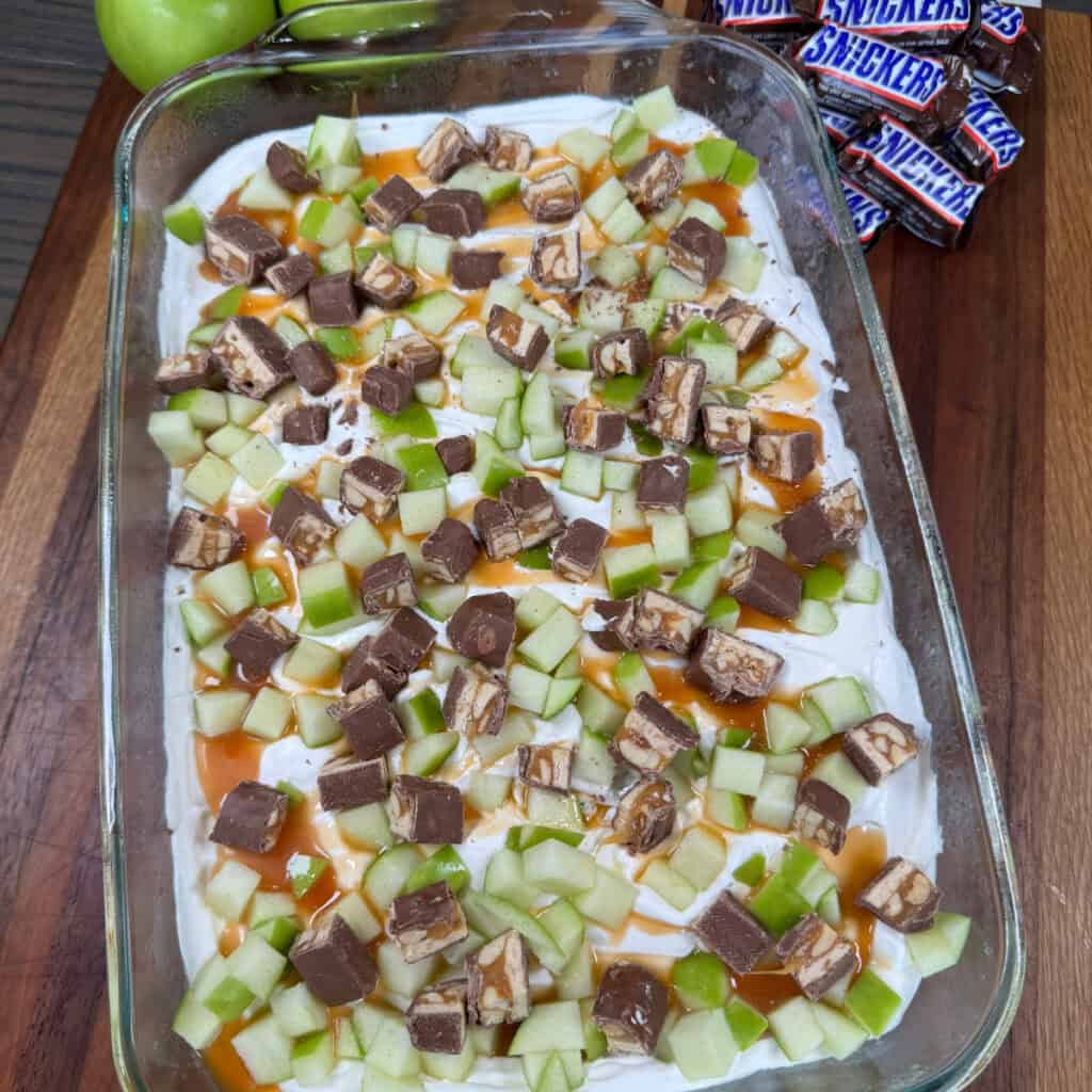 Snickers Salad Poke Cake