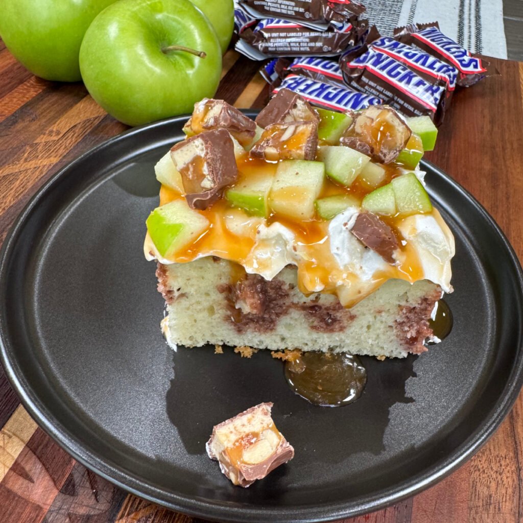 Snickers Salad Poke Cake