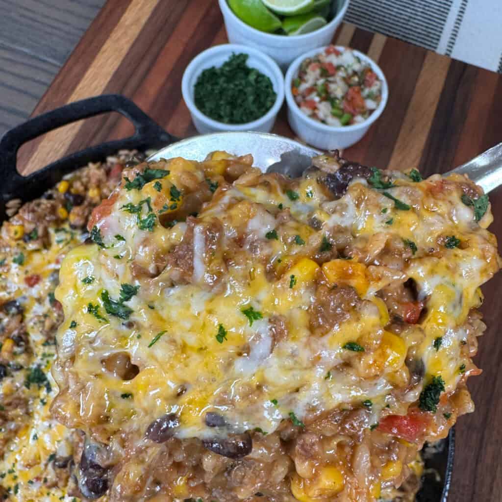 Cheesy Fiesta Taco Rice