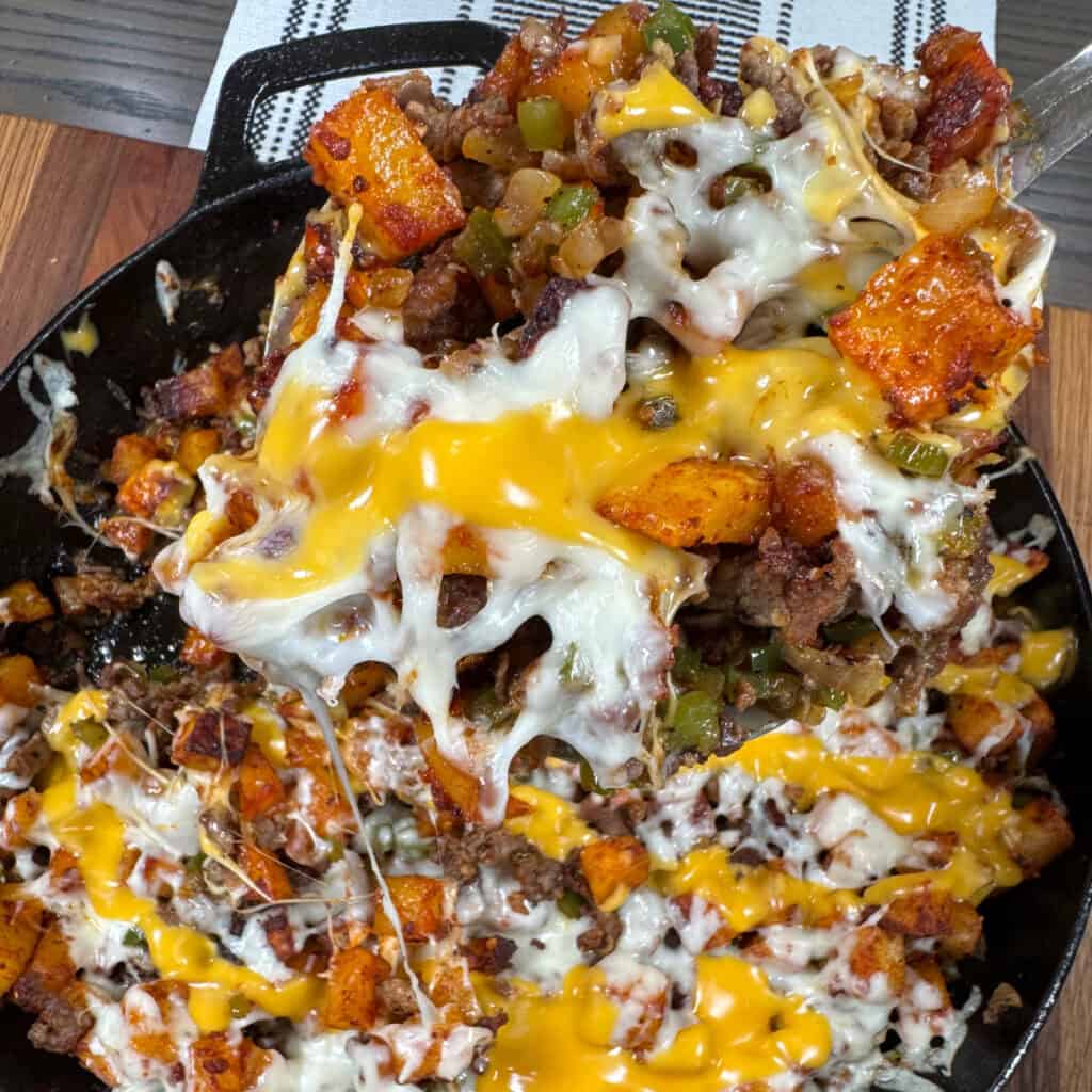 Cheesesteak Potato Skillet