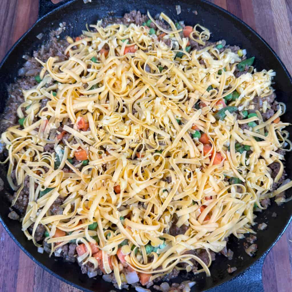 Ground beef and cheese
