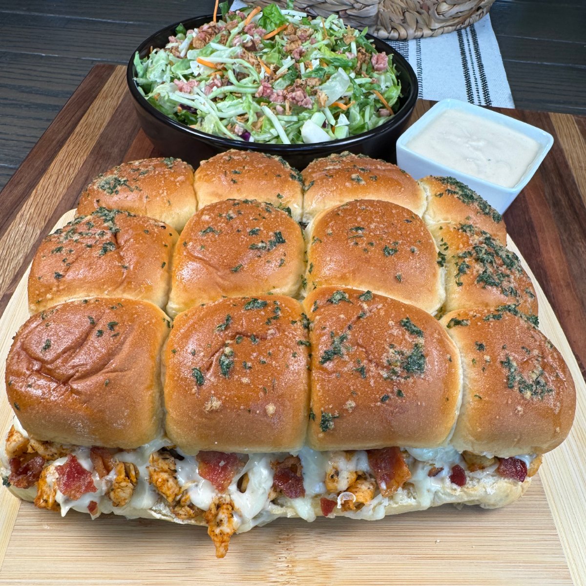 Cheesy Chicken Alfredo Sliders