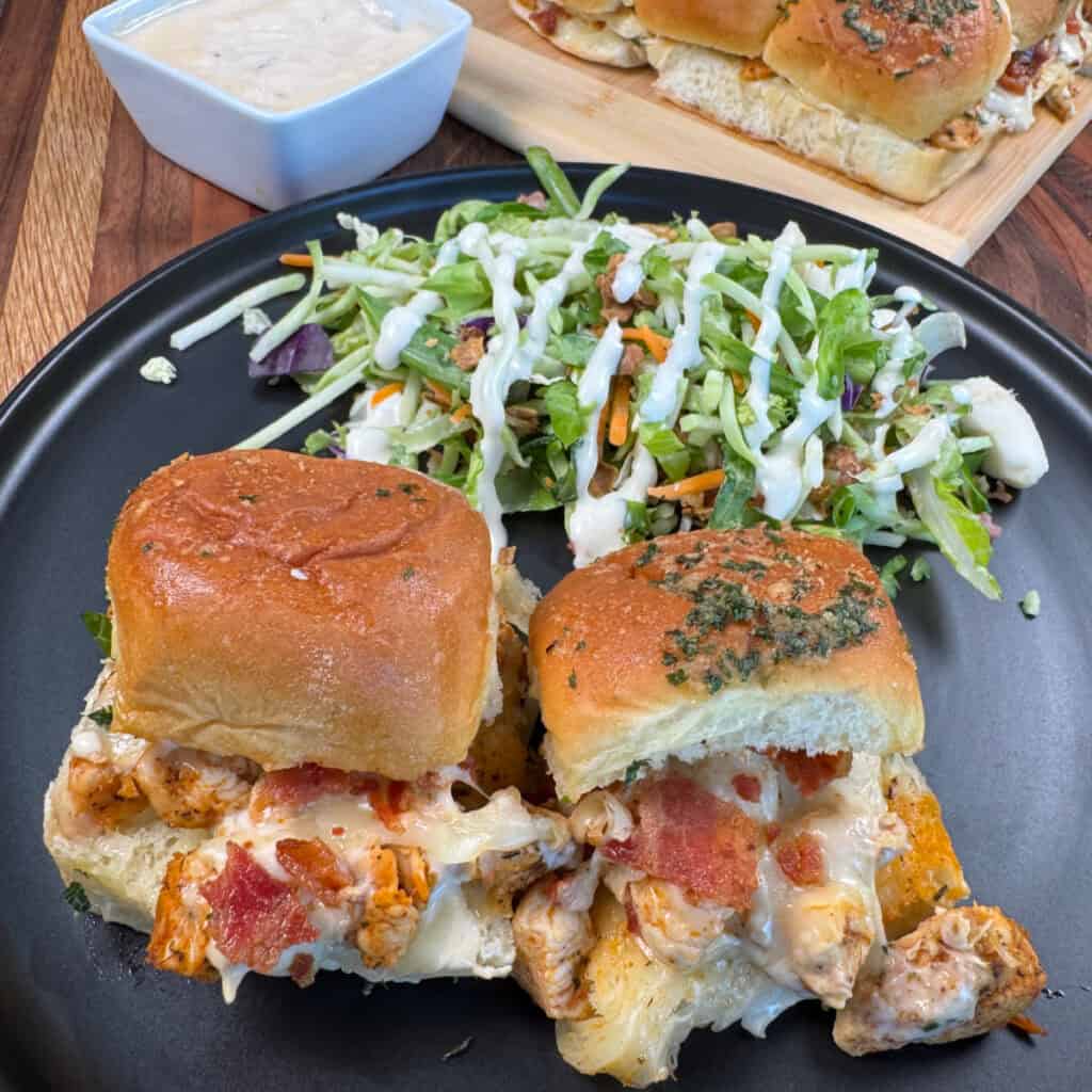 Cheesy Chicken Alfredo Sliders 