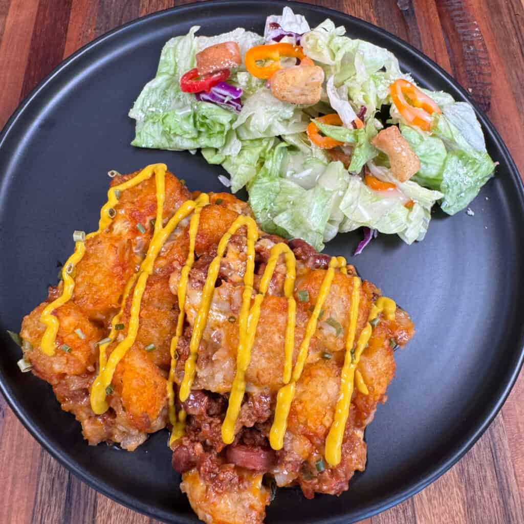 Chili Cheese Dog Tater Tot Casserole