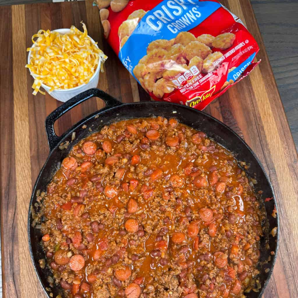 Chili Cheese Dog Tater Tot Casserole