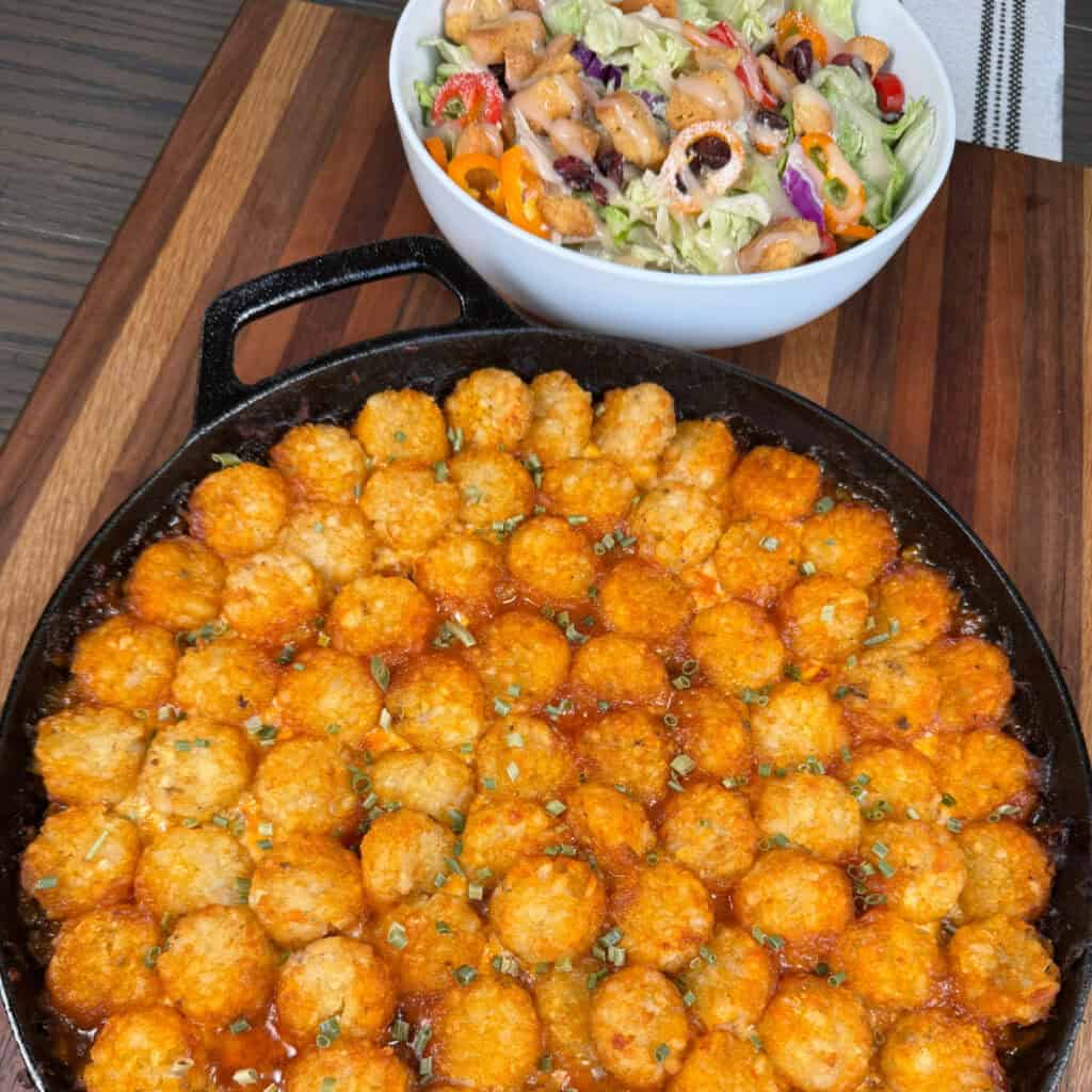 Chili Cheese Dog Tater Tot Casserole