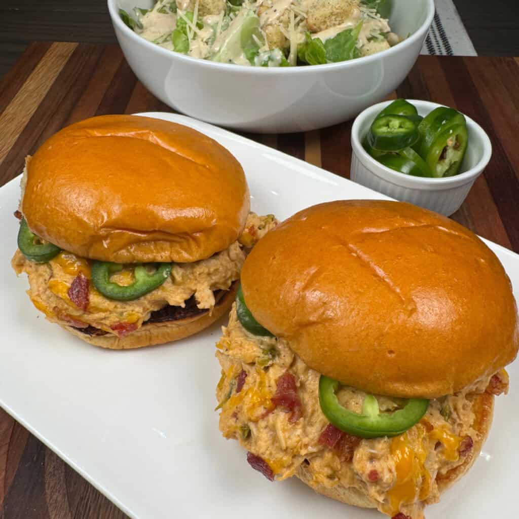 Crockpot Jalapeno Crack Chicken Sandwiches