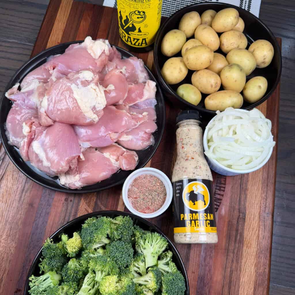 Sheet Pan Parmesan Garlic Chicken Thighs Ingredients