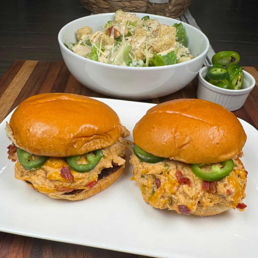 Crockpot Jalapeno Crack Chicken Sandwiches