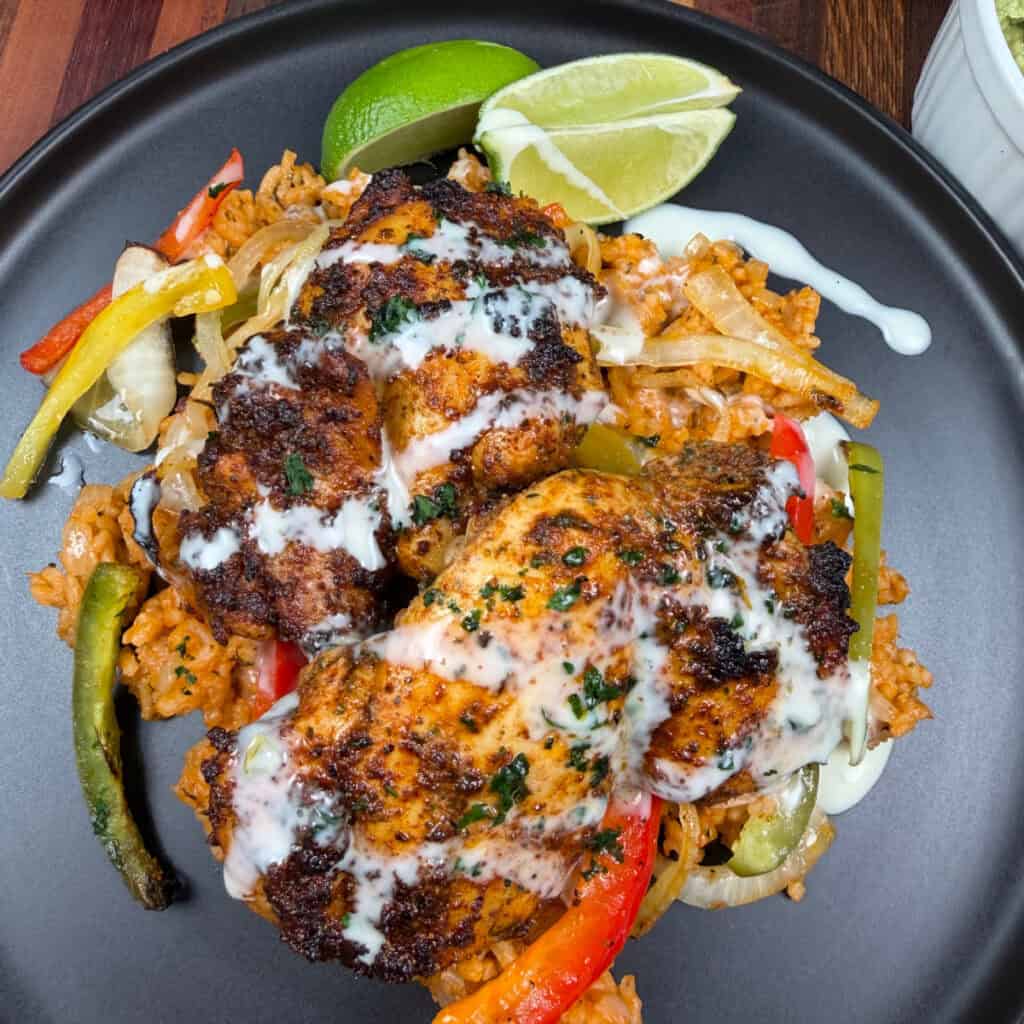 Sheet Pan Chicken Thigh Fajitas