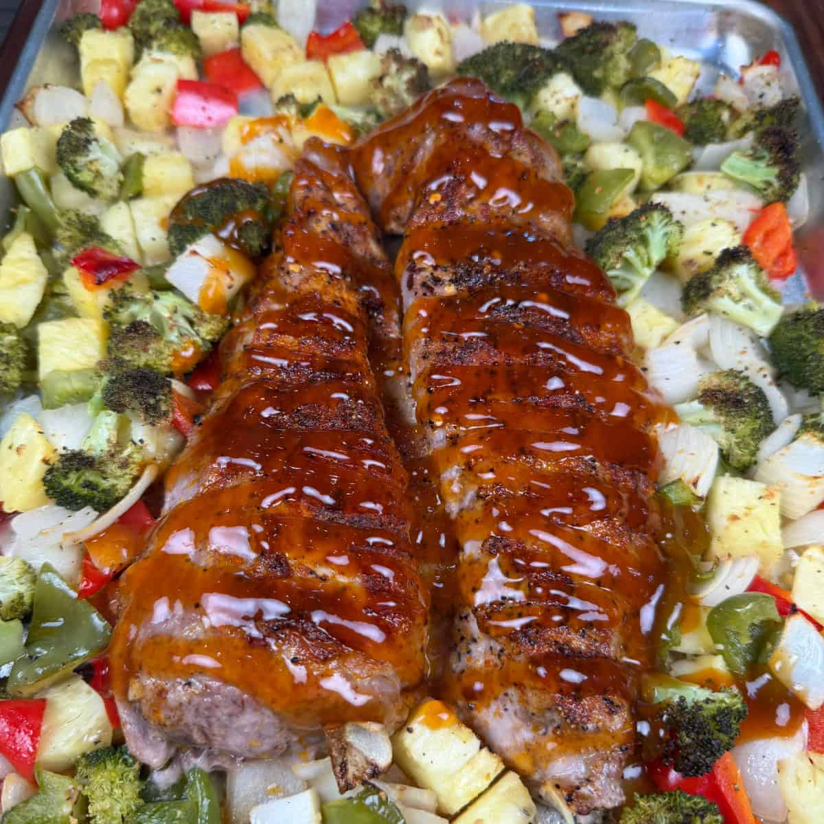 Sheet Pan Sweet and Sour Pork Tenderloin