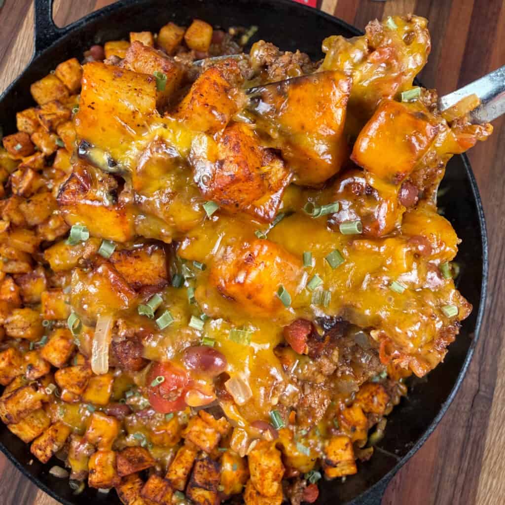 Chili Cheese Potato Skillet