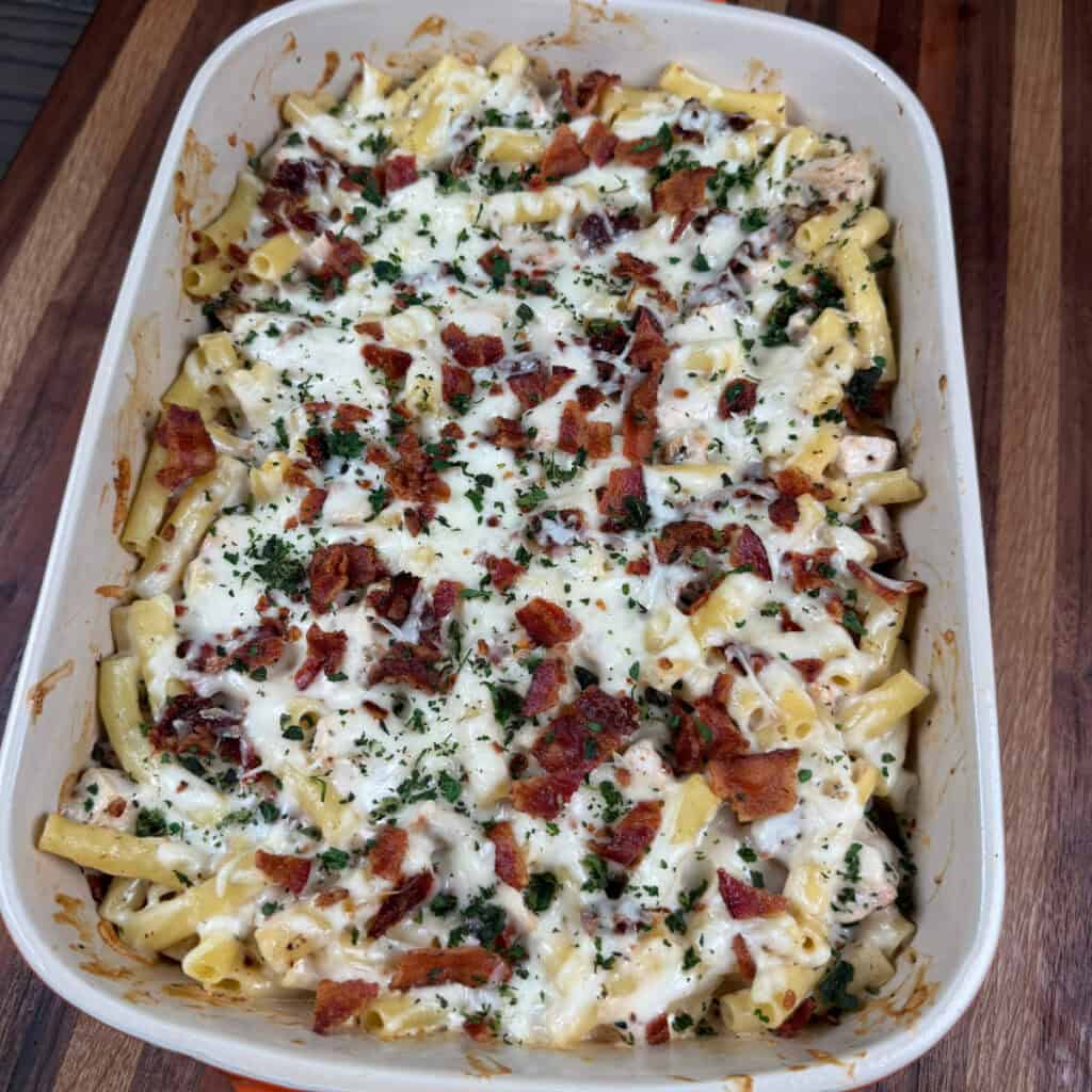 Marry Me Chicken Pasta Bake
