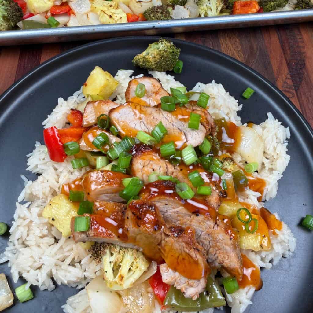 Sheet Pan Sweet and Sour Pork Tenderloin