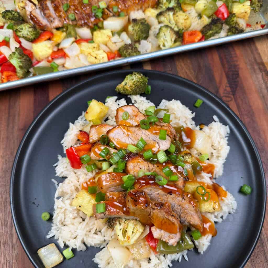 Sheet Pan Sweet and Sour Pork Tenderloin