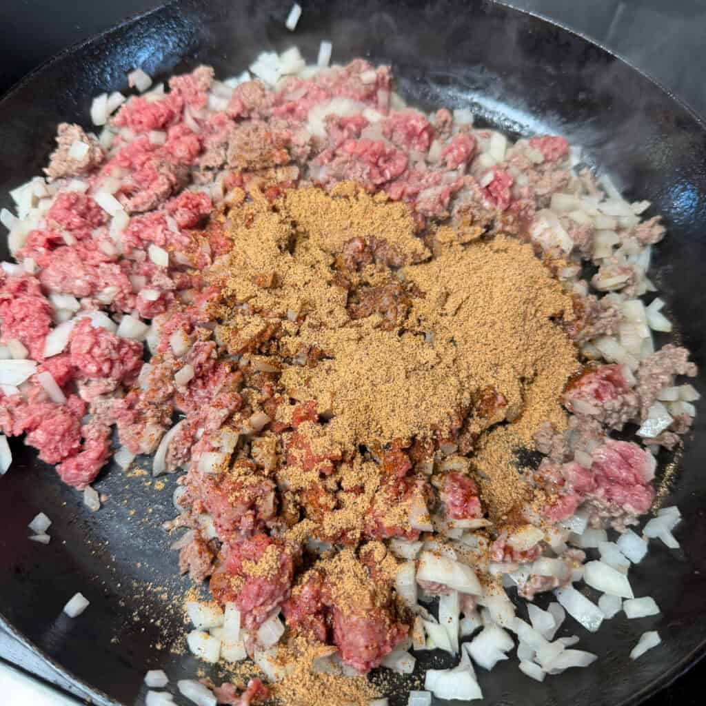 ground beef and seasonings