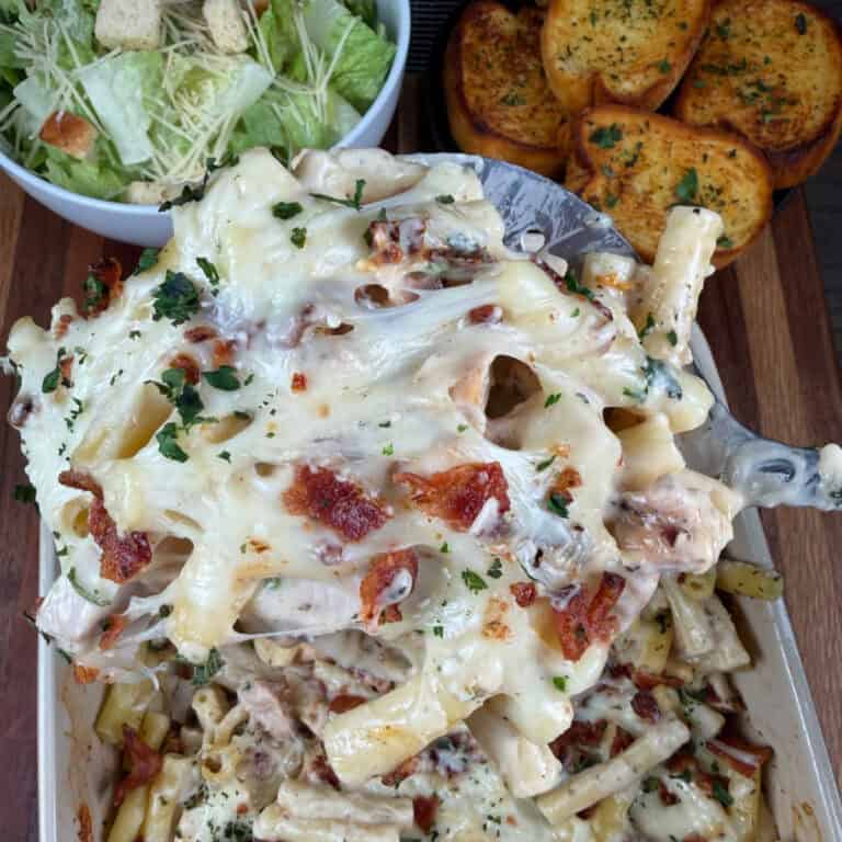 Marry Me Chicken Pasta Bake