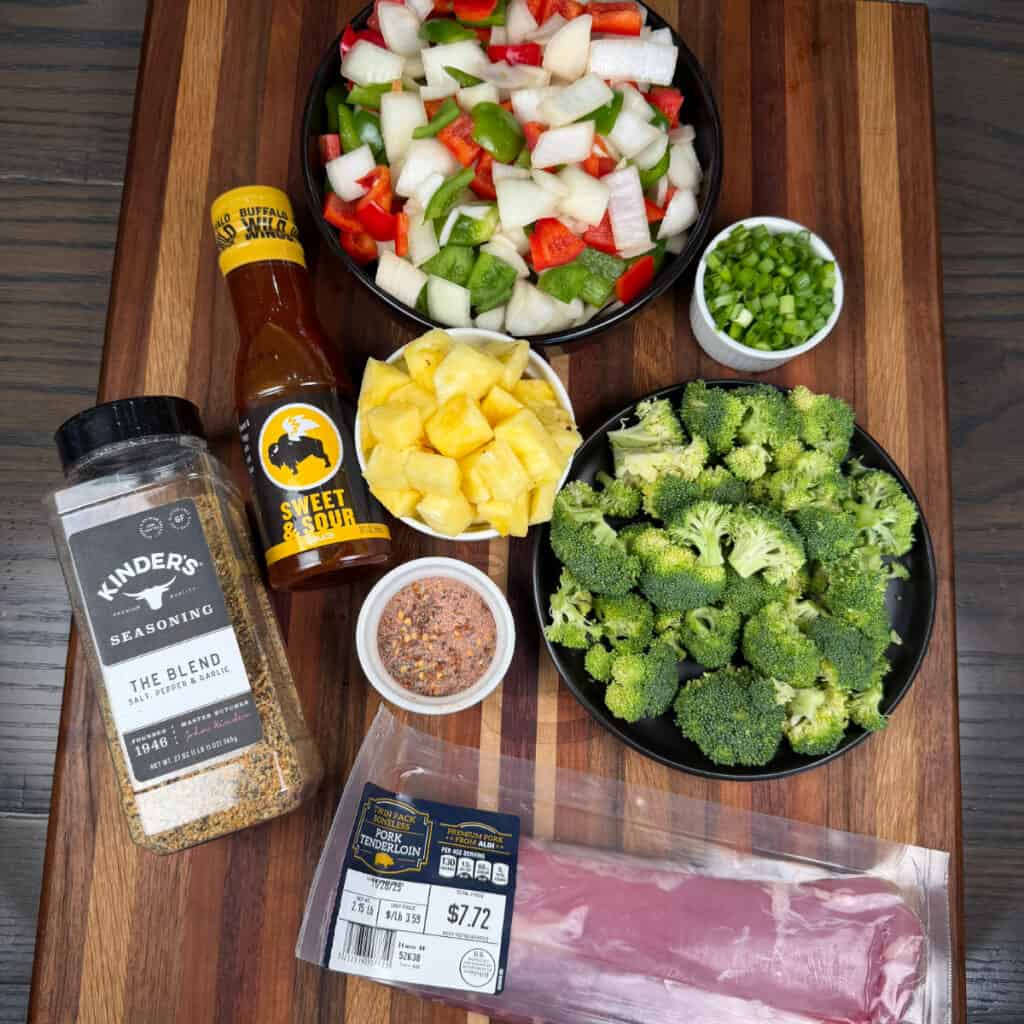 Ingredients for Sheet Pan Sweet and Sour Pork