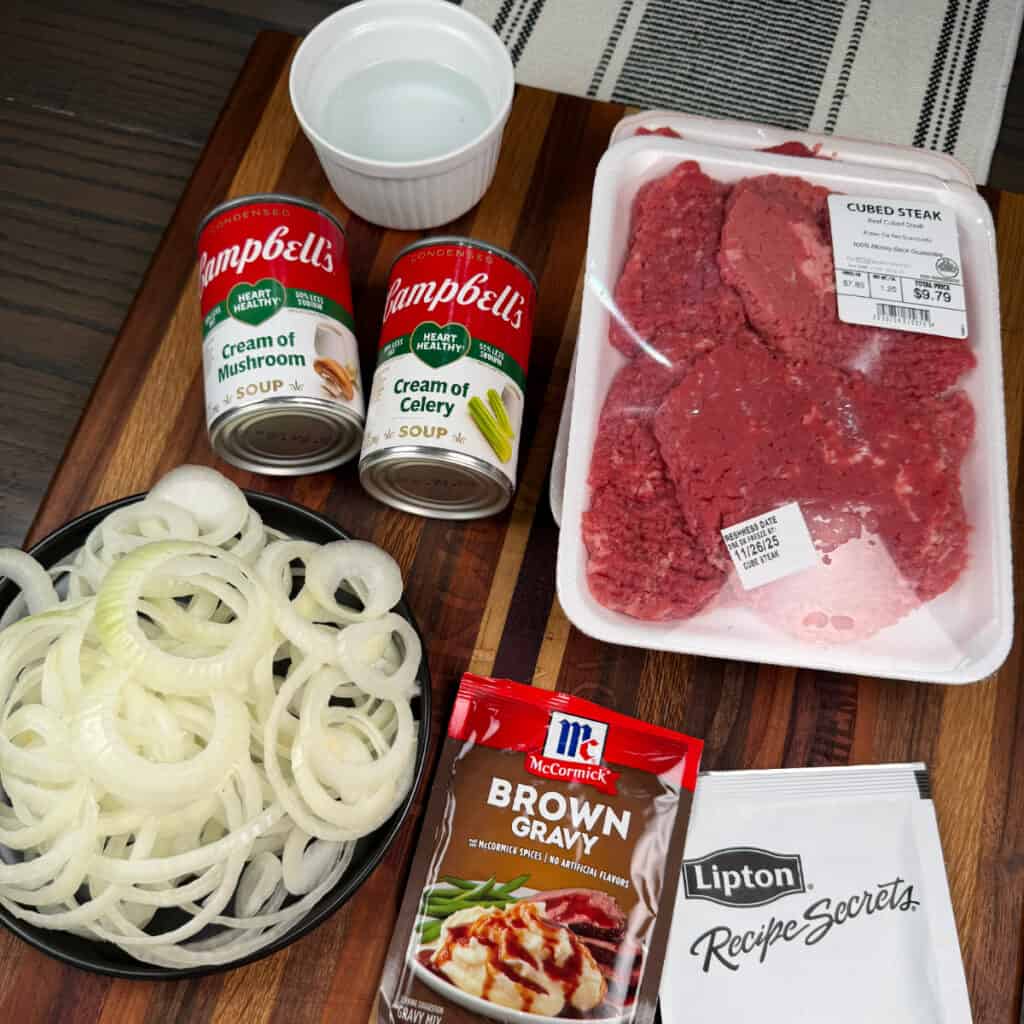 Crockpot Cube Steak Ingredients