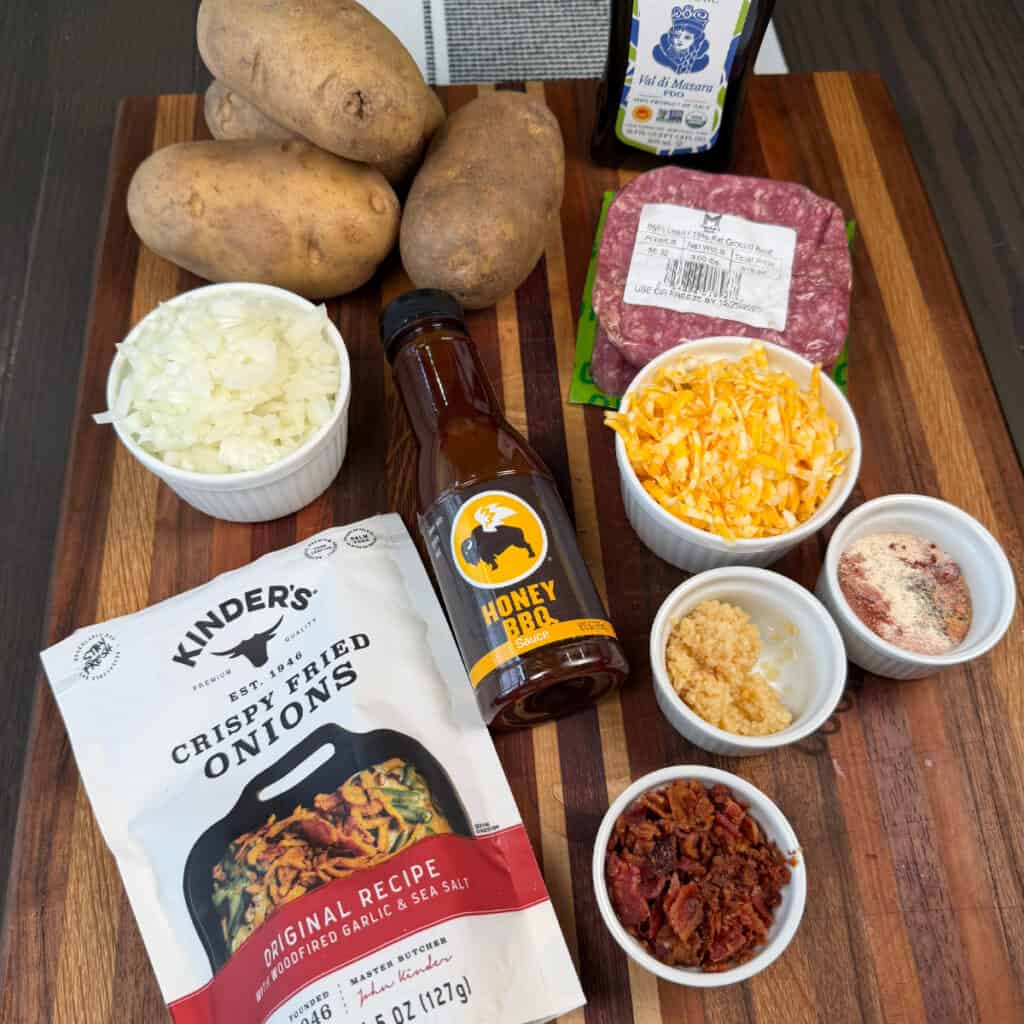 BBQ Cheeseburger Potato Skillet Ingredients