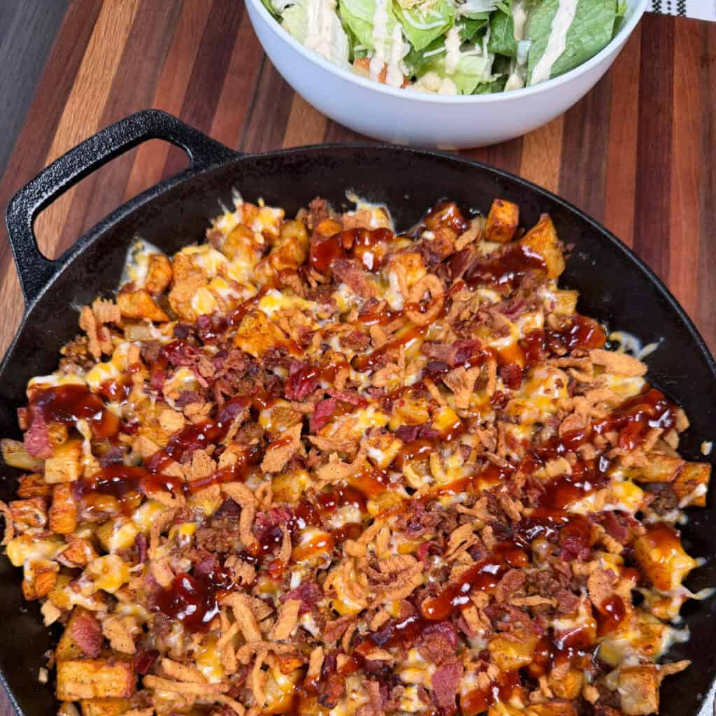 BBQ Cheeseburger Potato Skillet