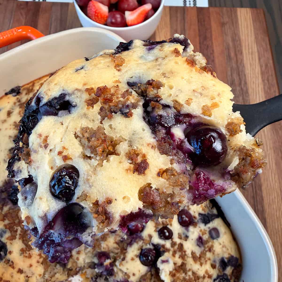 Blueberry Sausage Pancake Casserole