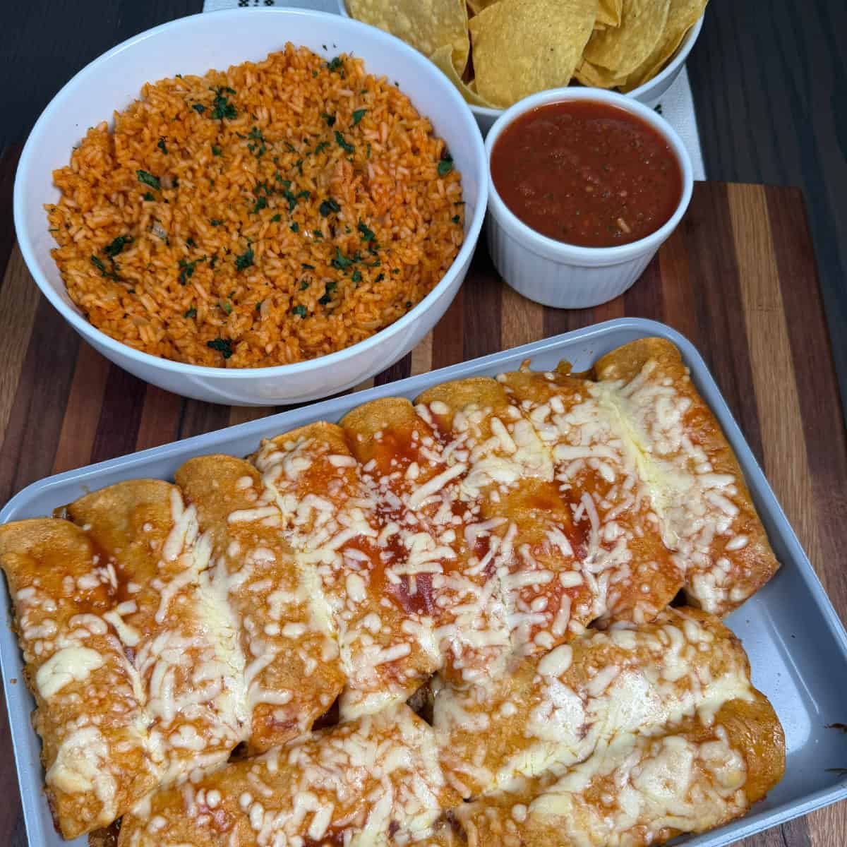 Cheesy Beef and Bean Enchiladas
