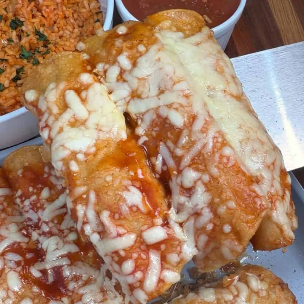 Cheesy Beef and Bean Enchiladas