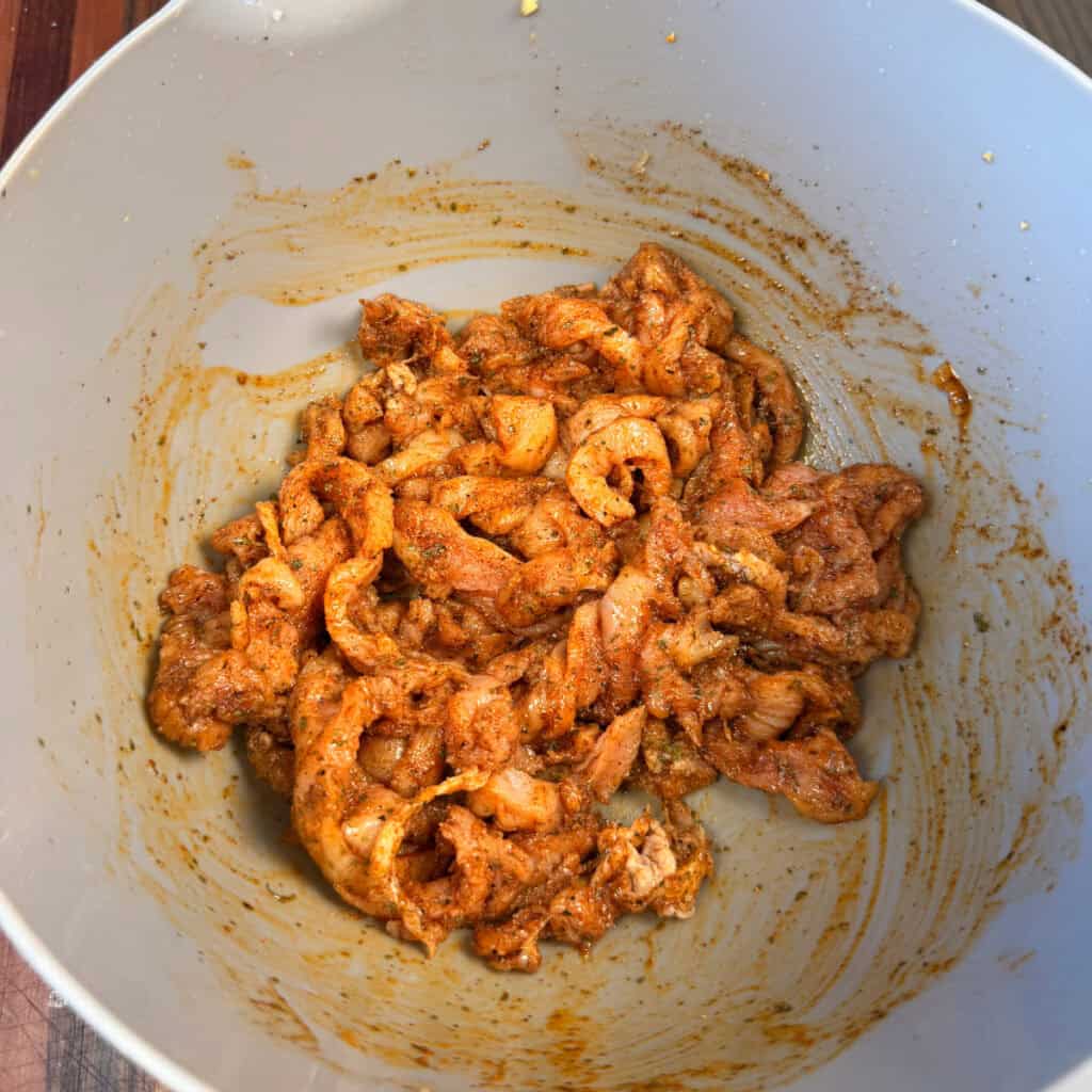 Seasoned Chicken for One Pan Chicken Fajitas