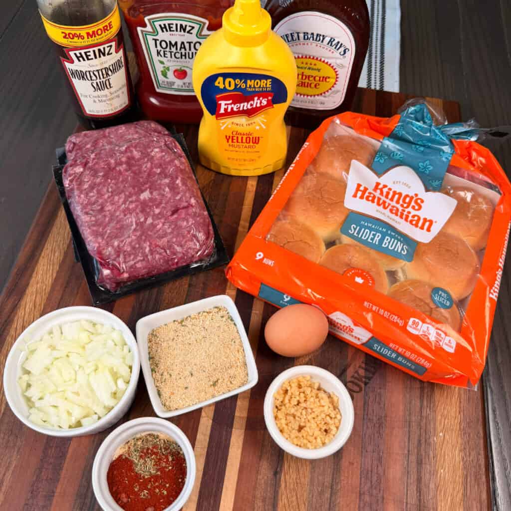 Mini Meatloaf Slider Ingredients