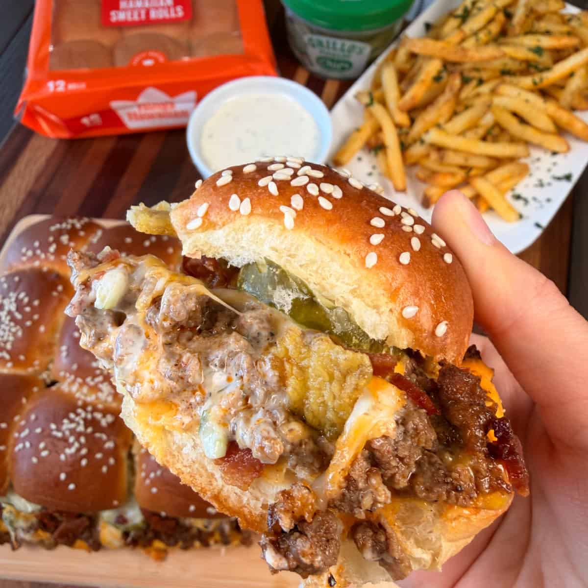 Pickle Ranch Cheeseburger Sliders