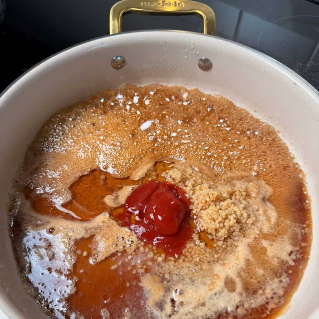 Making Sticky Honey Garlic Sauce