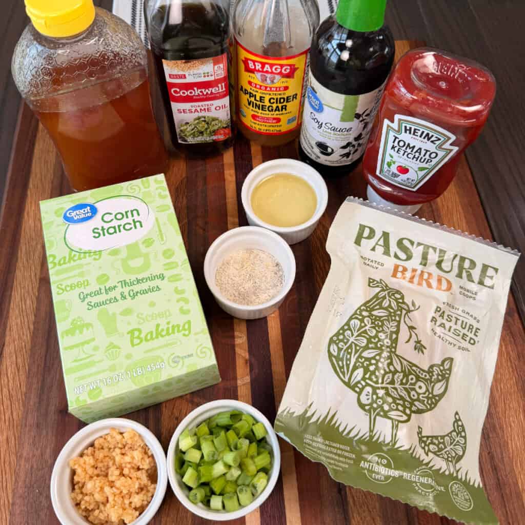 Sticky Honey Garlic Chicken Ingredients