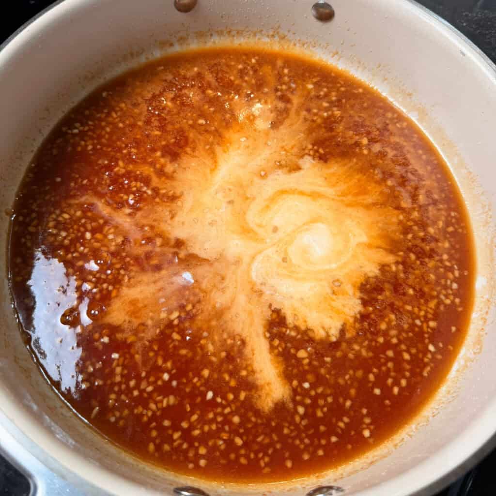 Adding the Cornstarch slurry