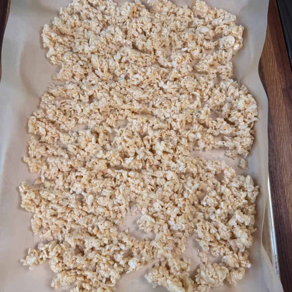 Rice Krispies Treats Cereal on sheetpan