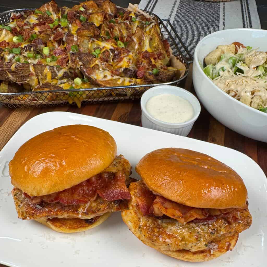 Loaded Air Fryer Potato Wedges