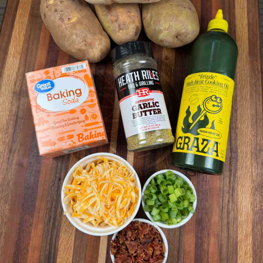 Loaded Air Fryer Potato Wedge Ingredients