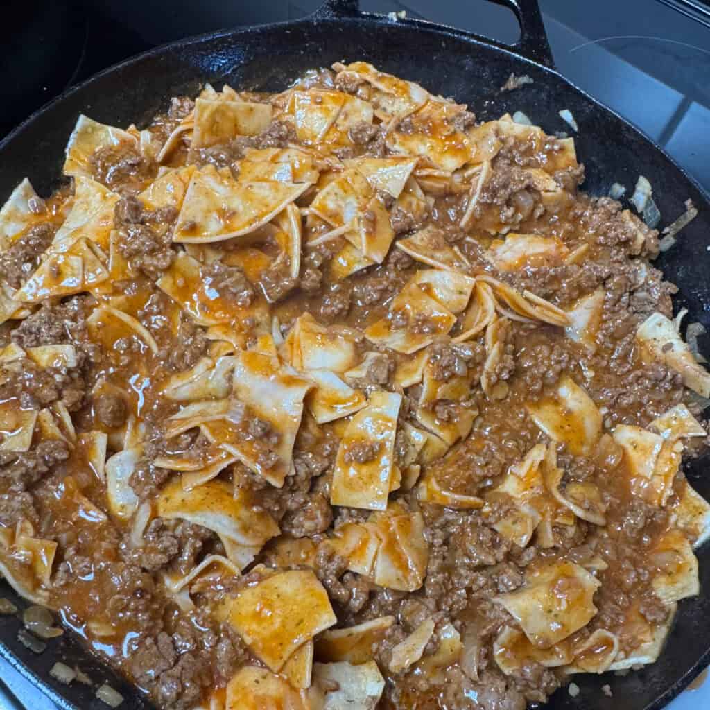 Cheesy Beef Enchilada Skillet steps