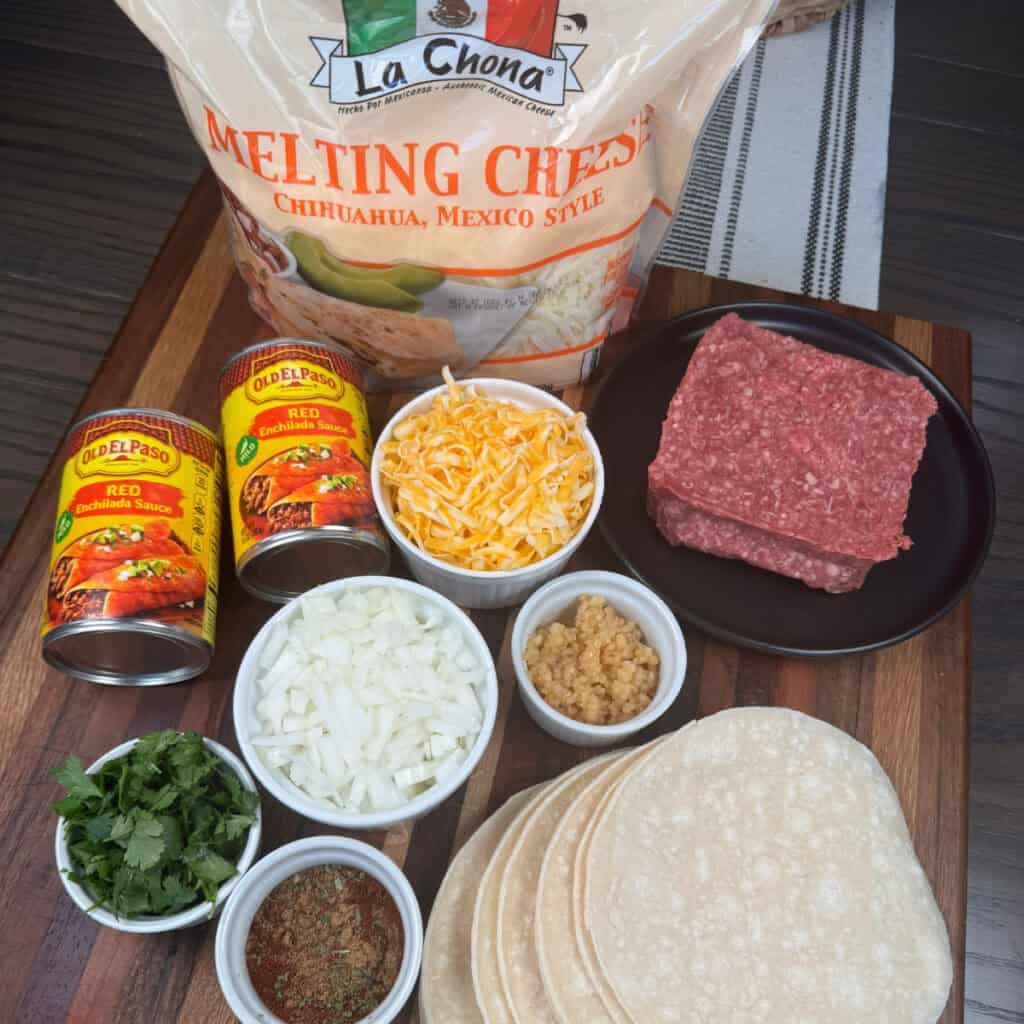 Cheesy Beef Enchilada Skillet Ingredients