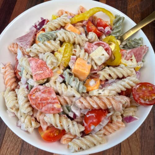 Creamy Italian Pasta Salad - Cooking in the Midwest