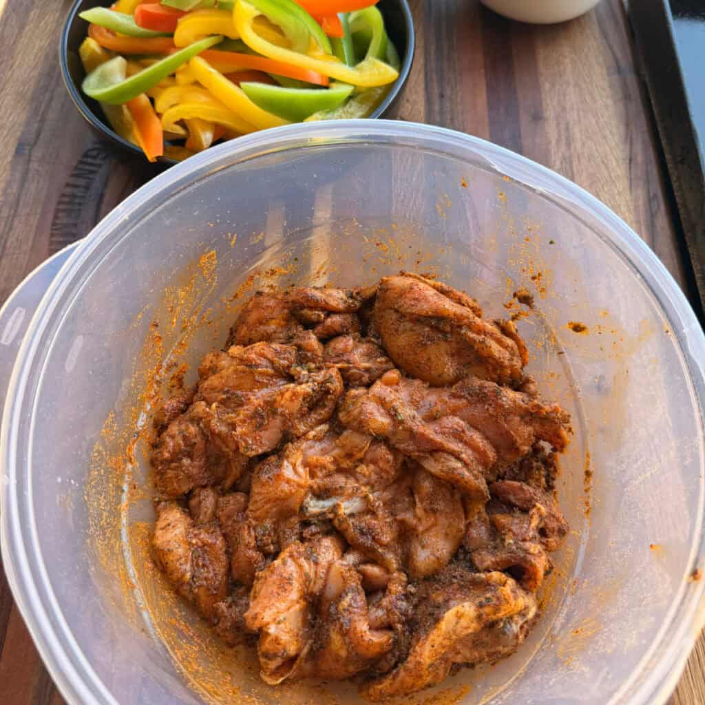 Seasoned Chicken Thighs in a bowl