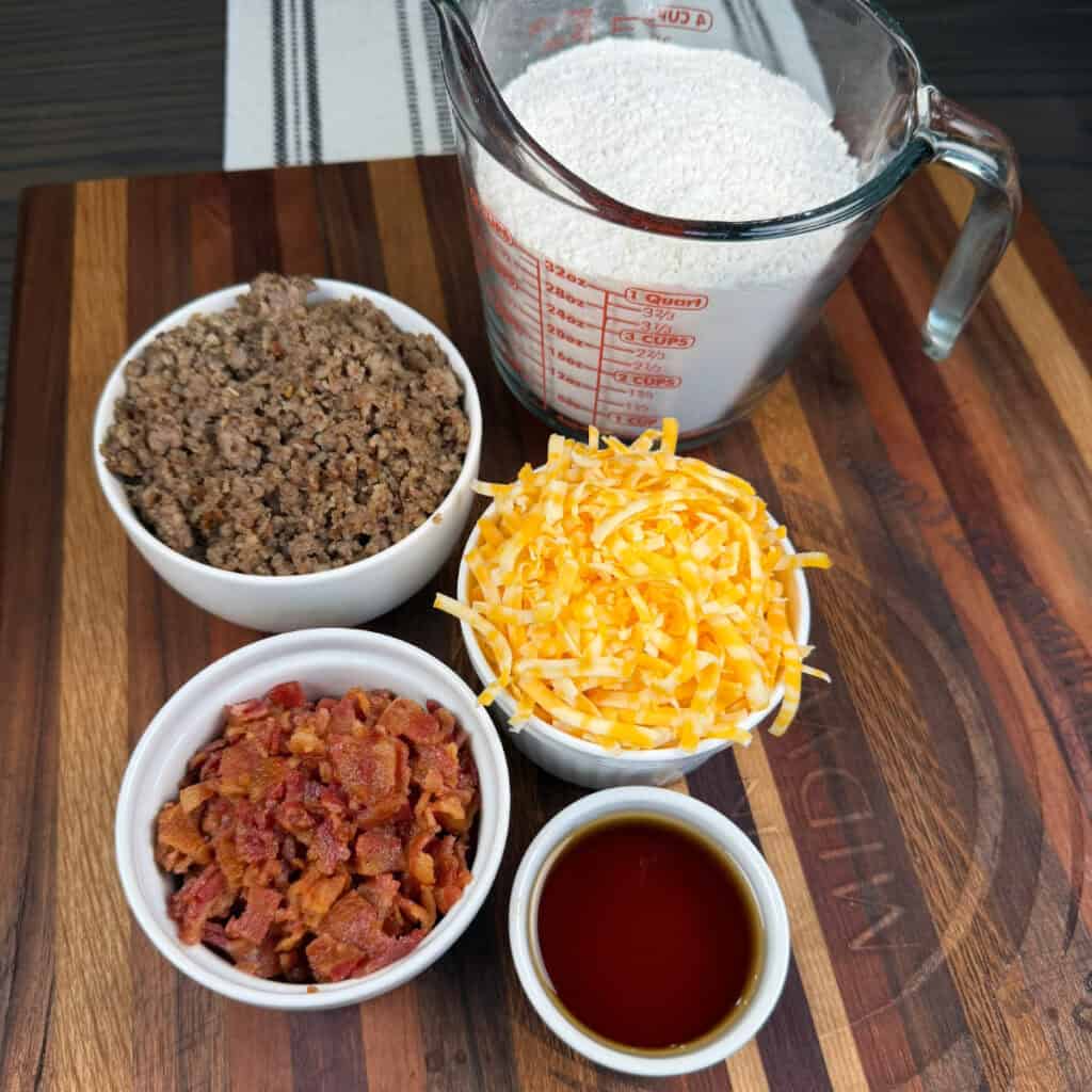 Ingredients for mini pancake bites