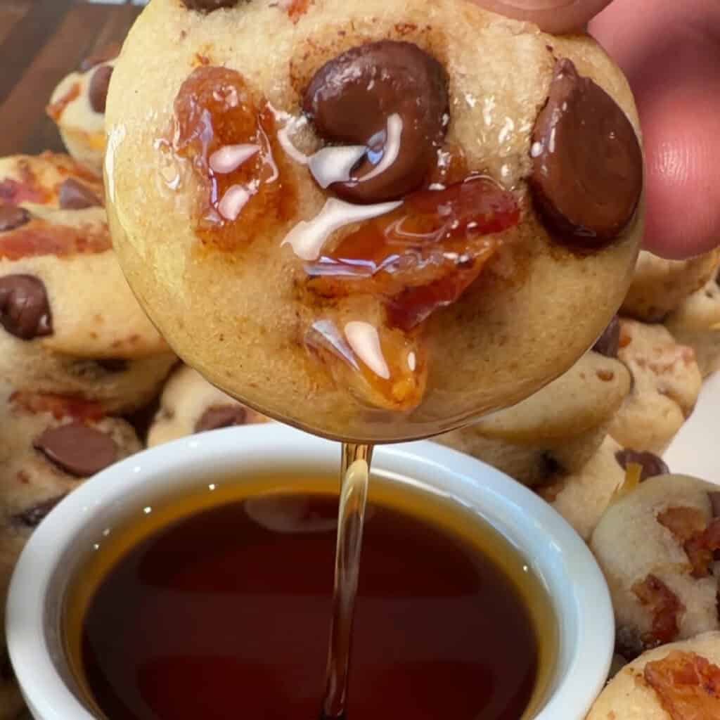 Chocolate Chip Bacon Pancake Bites