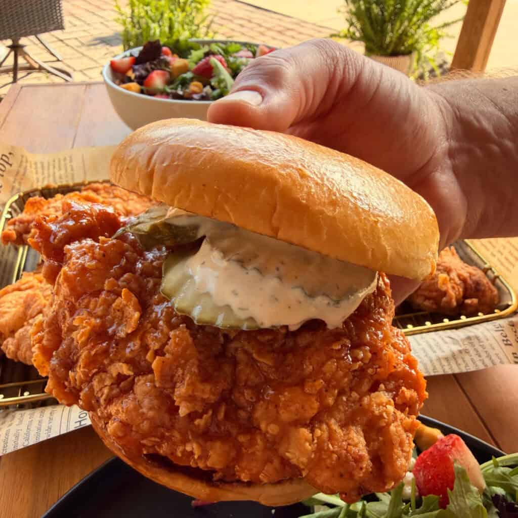 Crispy Hot Honey Butter Chicken Sandwich