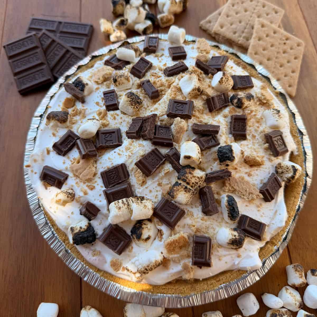 No-Bake S'mores Pudding Pie