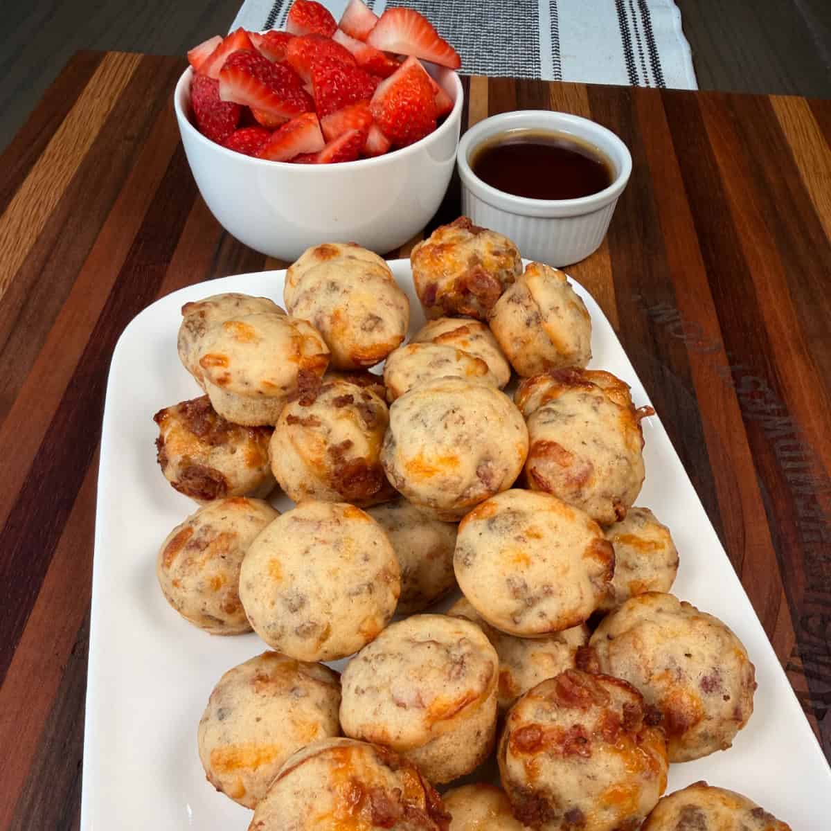 Mini Loaded Breakfast Pancake Bites