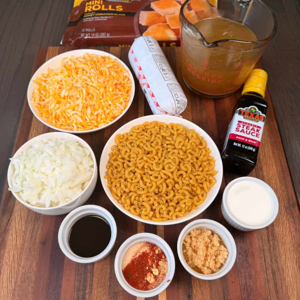 Ingredients for Steakhouse Mac