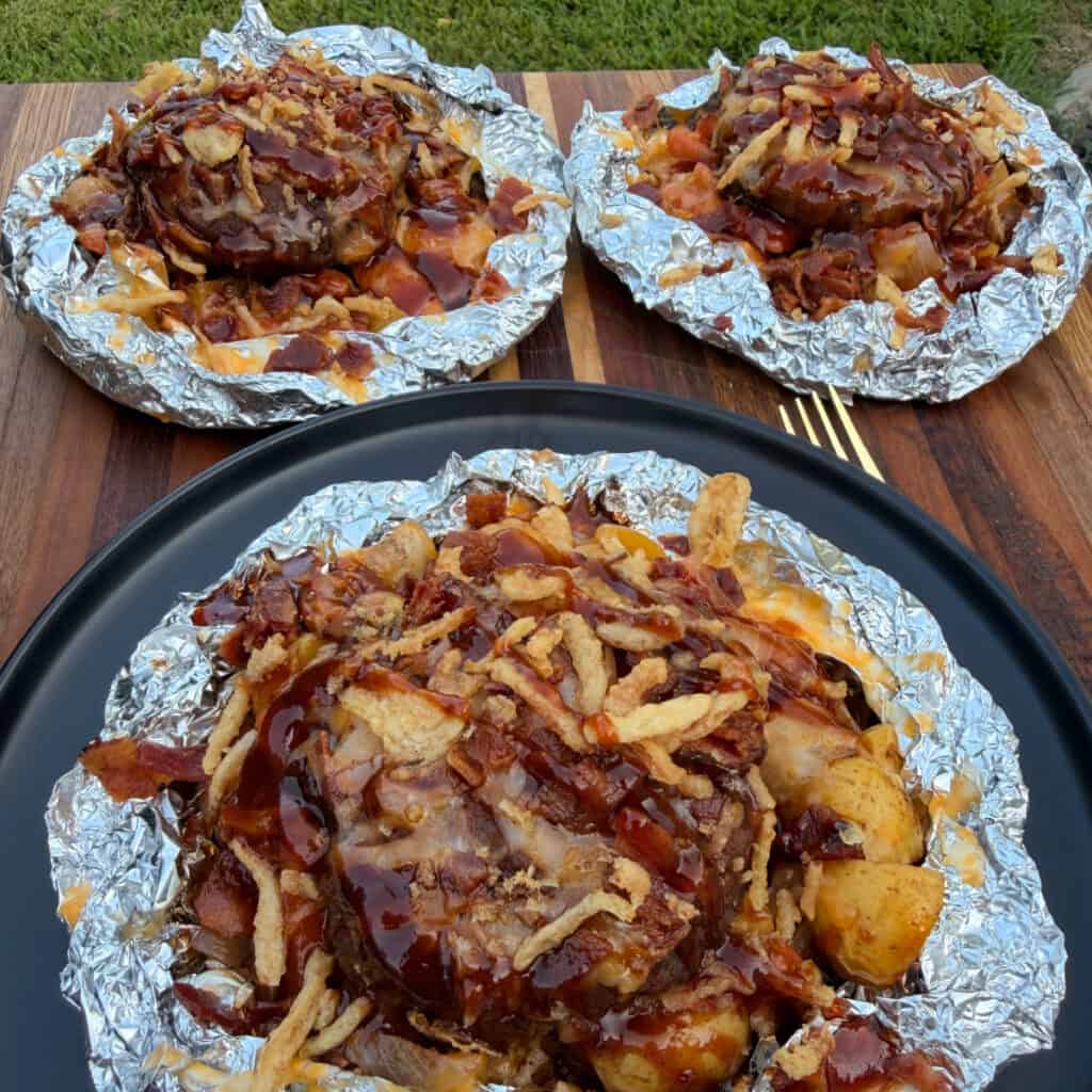 BBQ Cheeseburger Foil Packets