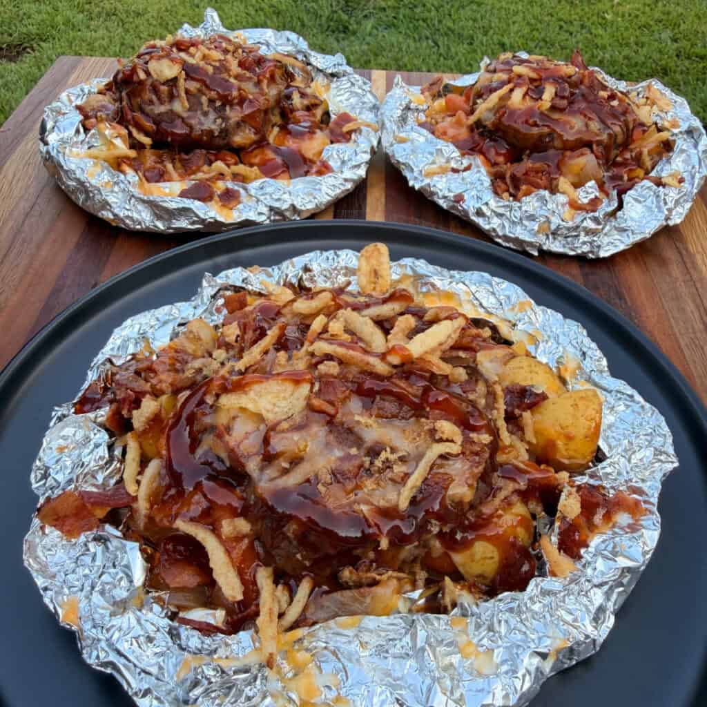 BBQ Cheeseburger Foil Packets